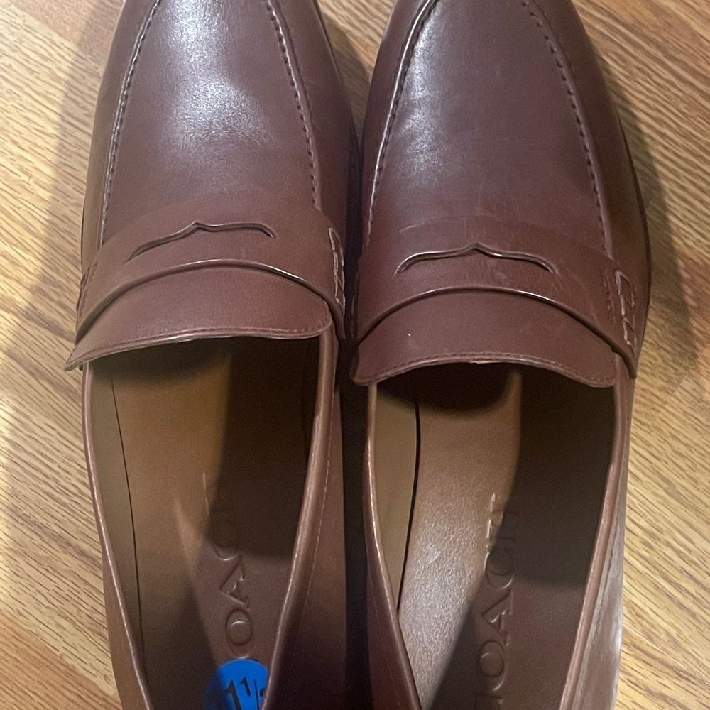 Classic Brown Leather Penny Loafers - Men by COACH - Picture 2 of 4